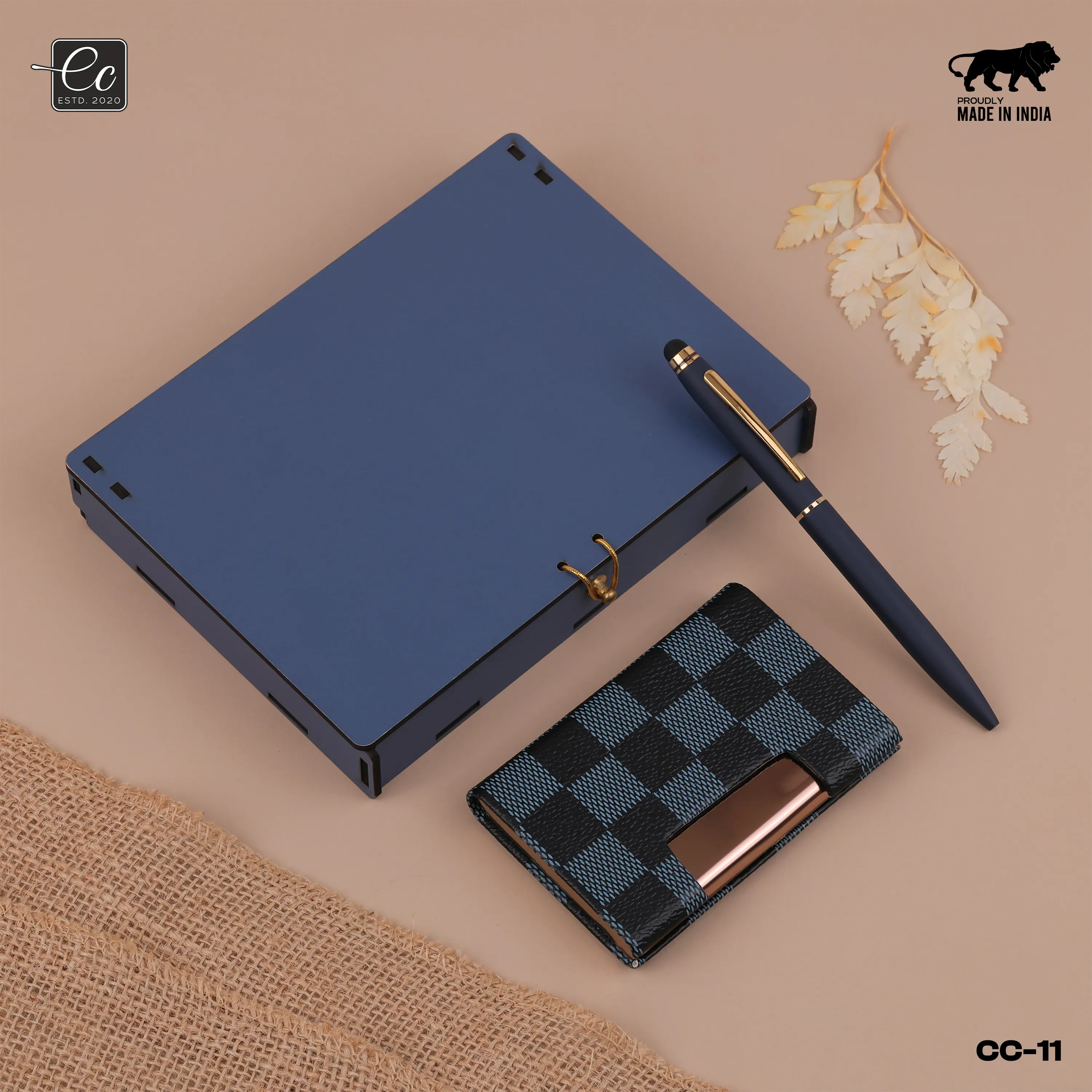 Personalized Metal Pen & Cardholder Gift Set with Name Engraved